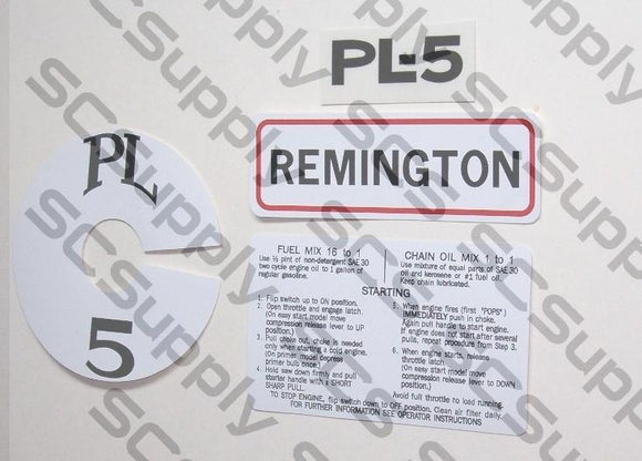 Remington PL-5 (red/white) decal set