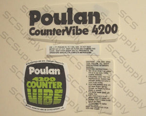 Poulan 4200 CounterVibe decal set