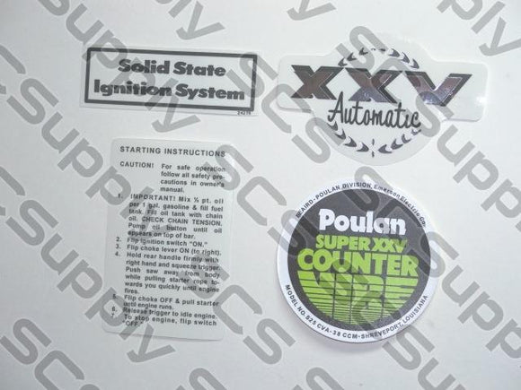 Poulan Super XXV CounterVibe decal set