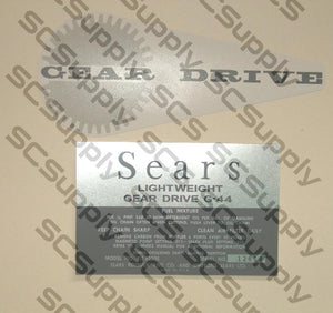 Sears G44 decal set
