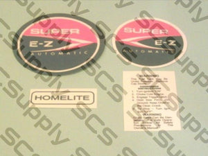 Homelite Super E-Z decal set