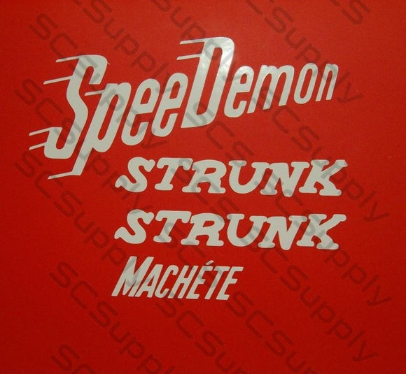 Strunk Machete decal set