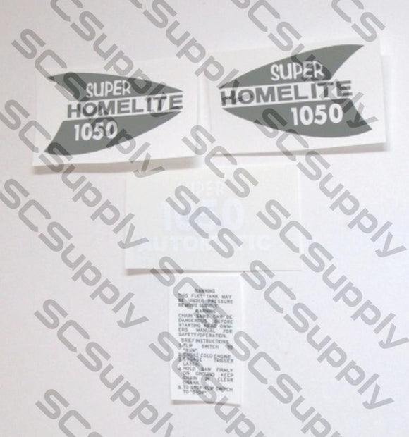 Homelite Super 1050 Auto(black) decal set