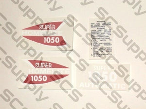 Homelite Super 1050 Auto(red/white) decal set