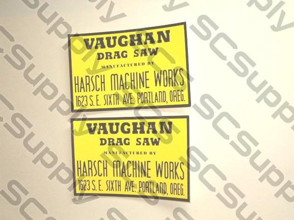 Vaughan Drag Saw decal set