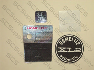 Homelite XL2 decal set