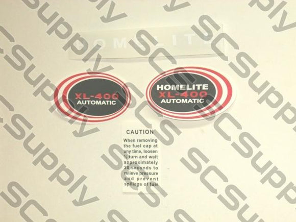 Homelite XL-400 decal set