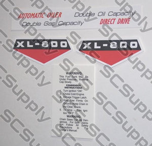 Homelite XL-800 decal set