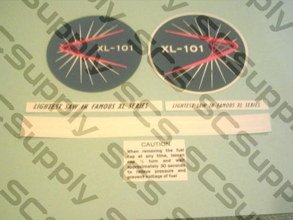 Homelite XL-101 decal set