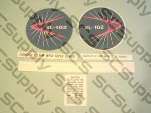 Homelite XL-102 decal set