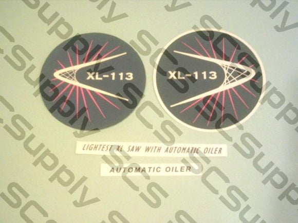 Homelite XL-113 decal set